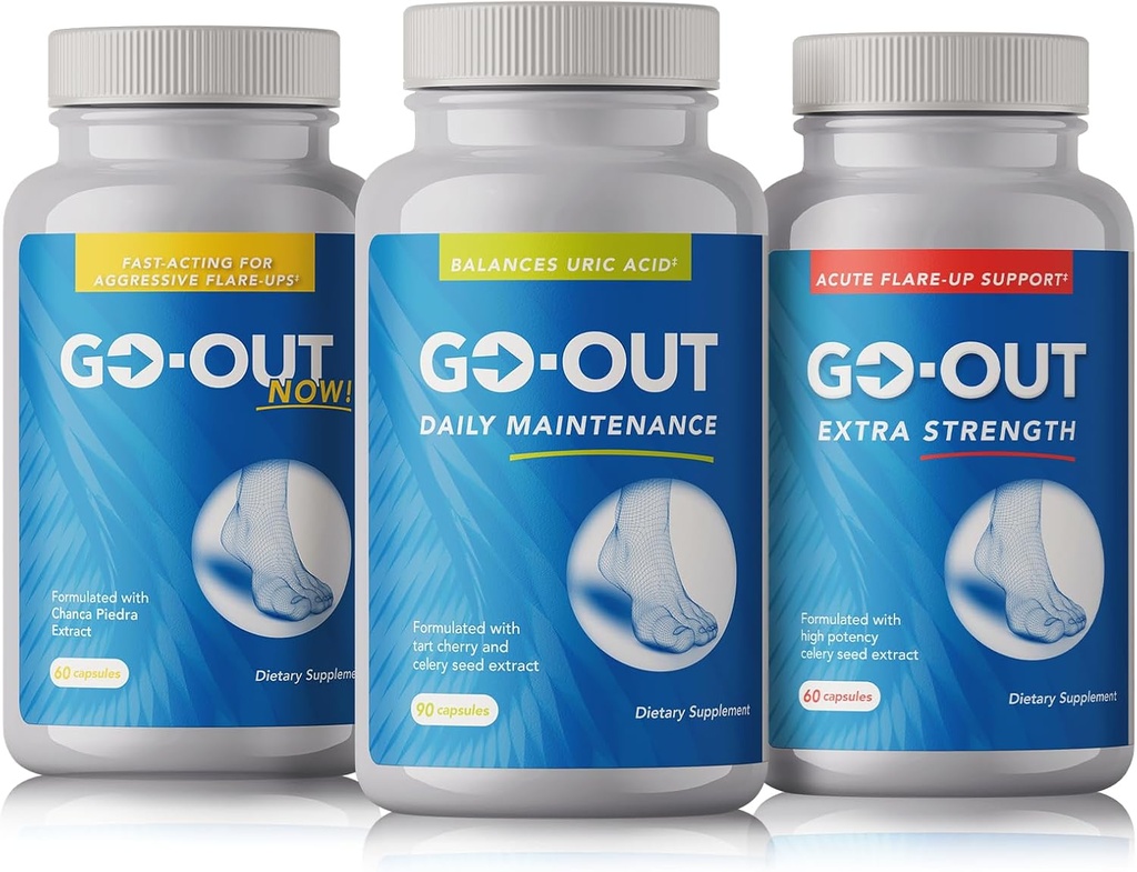GO-Out Bundle - Solution complète de gestion de l'acide Urique avec entretien quotidien, force supplémentaire et maintenant!