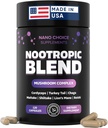 Nano Choice Nootropic Blend - Supplément complexe de champignons pour le cerveau, la concentration, la productivité et le soutien immunitaire