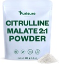 Purisure L-Citrulline Powder 250g, Premium Citrulline 2:1 Malate Supplement for Strength Performance and Energy, Pre-Workout Citrulline Malate Powder - Enhance Muscle Pumps and Recovery - 83 Servings