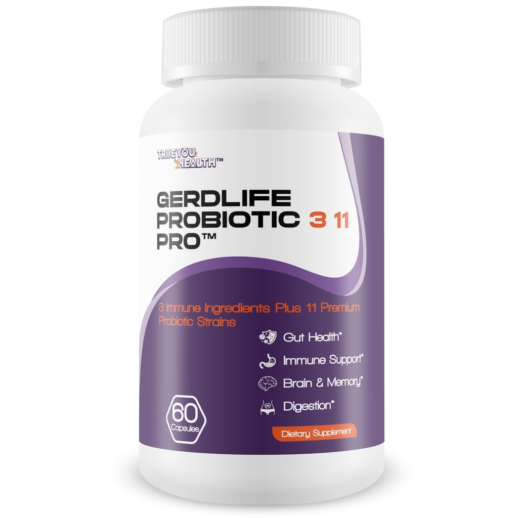 Gerdlife Probiotic 3 11 Pro - Nos meilleurs suppléments probiotiques de soulagement du reflux acide - 11 souches probiotiques premium - Soutien probiotique pour la santé de Gut pour aider à soulager le Gerd naturel - pilules de reflux acide