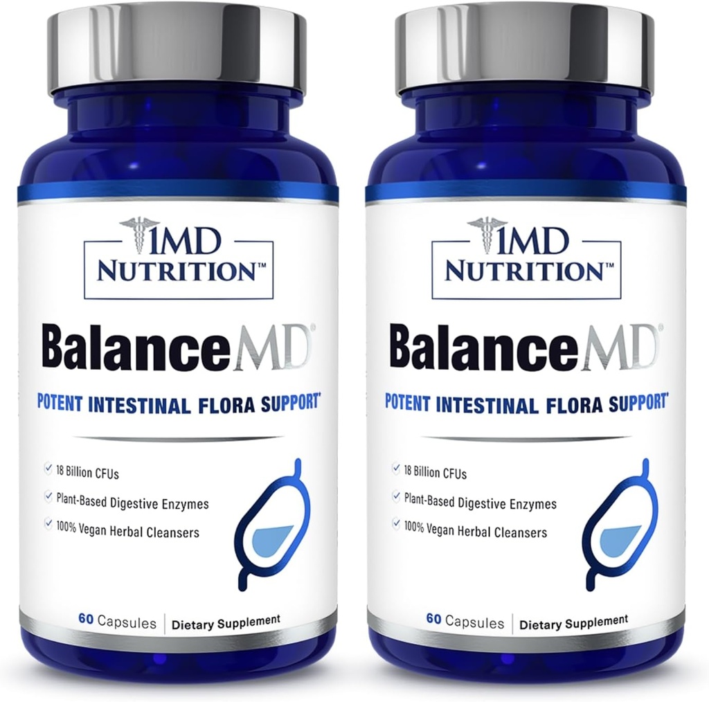 1MD Nutrition BalanceMD Vaginal Probiotiques de l'origan et de l'acide caprylique avec Lactobacillus et enzymes digestives