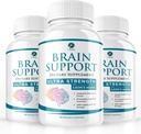 1 Body Brain Support Triple Pack, Alpha GPC et Lion's Mane Extract, 90 Capsules Chaque