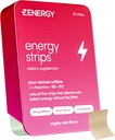 ZENERGY Énergie Bandes Orales - Flacon de Menthe 40mg Caféine + 30mg L-Theanine + 100% Vitamine B6 & B12.00 0 Sucre, 0 Calories, 0 Gluten, 0 Aspartame, végétalien, à base végétale, Action instantanée.