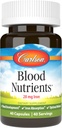 Carlson - Nutriments sanguins, 28 mg de fer, développement sanguin, absorption de fer et bien-être optimal, 40 capsules