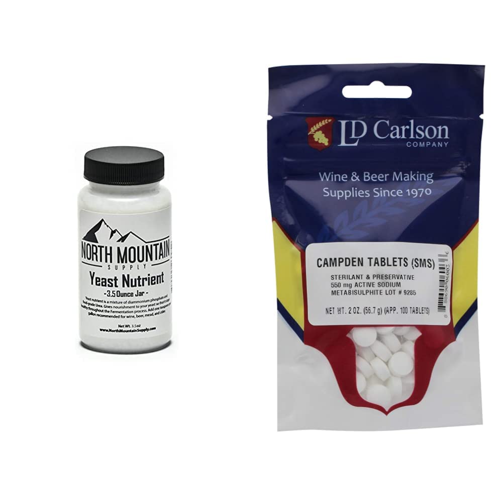 Approvisionnement en nourriture des montagnes du Nord Levure nutritif - 3,5 Ounce Jar & Campden Comprimés (métabisulfite de sodium) - 2 Oz(100 Comprimés)