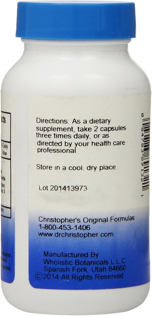 Formules originales de Dr. Christopher thyroid Formule d'entretien Capsules, 100 Compte (paquet de 2)