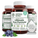 Naturel Nutra Ultimate Eye Health Supplement - Bilberry & Blueberry Extract Blend pour le soutien de la vision de jour et de nuit, favorise la perception des couleurs et la clarté des yeux - non-OGM, sans gluten, végétalien - 30 capsules