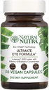 Naturel Nutra Ultimate Eye Health Supplement - Bilberry & Blueberry Extract Blend pour le soutien de la vision de jour et de nuit, favorise la perception des couleurs et la clarté des yeux - non-OGM, sans gluten, végétalien - 30 capsules