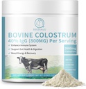 Supplément de colostrum de Bovine 2000mg, Poudre de colostrum 40% IgG Immunoglobulines pour le soutien immunitaire, la croissance des cheveux, la santé des intestins, le muscle, l'énergie - 100% gazon, sans gluten, sans OGM, 120 Grams