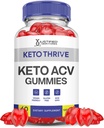 Keto Thrive Keto ACV Gummies Advanced Formula 1000MG Keto Thrive Keto Gummies vinaigre de cidre de pomme formulé avec jus de betterave de grenade poudre B12 végétalien non OGM 60 Gummys