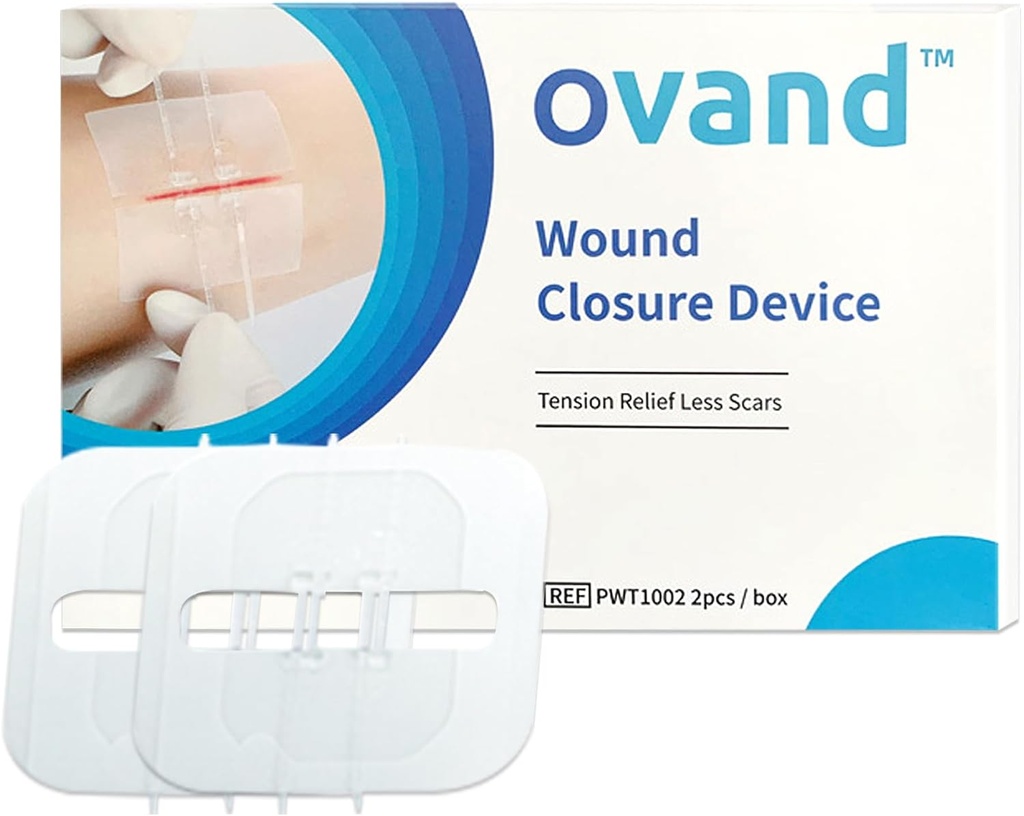 2 Pcs Fermetures de lacération d'urgence,Butterfly Bandaids Fermeture de la plaie,Réparation de la lacération chirurgicale sans coudre,Clot rapide,Fermetures de la plaie d'urgence (PU)