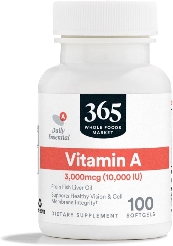 365 par marché des aliments entiers, vitamine A 10 000 UI, 100 CT