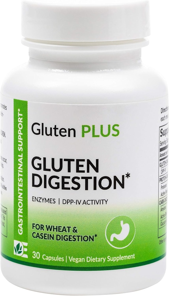 Enzyme digestive du gluten (30 comte) - Soutien digestif - Supplément pour la digestion du gluten - Gut Health Support & Nutrient Absorption