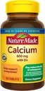 Nature faite de calcium 600 mg avec vitamine D3, supplément alimentaire pour le soutien des os, 120 comprimés (paquet de 3)