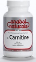Anabol Naturals L-Carnitine 120 Capsules- 500mg Pure L-Carnitine Par Capsule, 120 portions