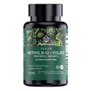 PlantFusion Vegan B12 Methyl 3000 mcg + Folate 400mcg - Sublingual Vitamins - Supports Energy, Heart Health, Nervous System - Cherry Flavor, 60 High Potency Lozenges for Fast Absorption