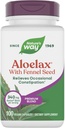 Nature's Way Aloelax, mélange premium, avec graines de fenouil, soulage Constipation occasionnelle*, 340 mg, sans gluten, végétalien, soulagement de la constipation occasionnelle*, 100 capsules (paquetage May Vary)