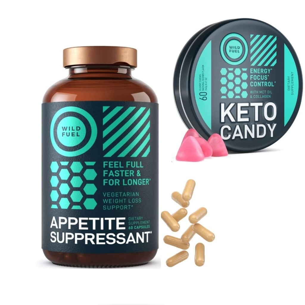 WILD FUEL Appétit Suppresseur et faible carbure Gommies de kéto Ensemble de perte de poids