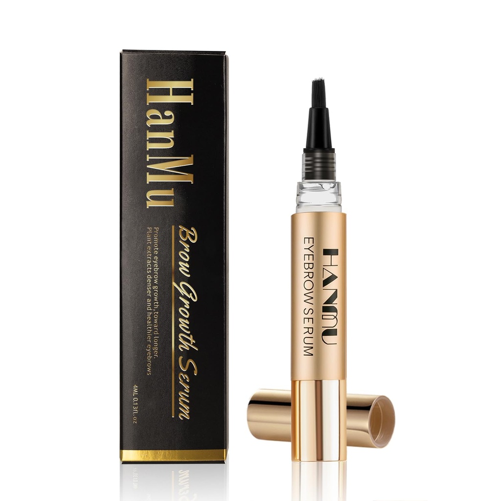 HANMU Sérum de croissance des sourcils, pour l'amélioration rapide de la croissance des sourcils plus rapide, plus complet, plus épais, non irritant Enhancer des sourcils 4ml