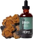 North Spore Chaga Mushroom Tecture de l'énergie et du bien-être Supplément de stimulation gouttes Adaptogène Superfood de l'extrait double mélange organique, 100% corps fruitiers , non-OGM, végétalien - 2oz