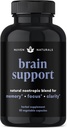 Brain Support Supplement - Natural Memory and Focus Supplement with Lion’s Mane, Ginkgo Biloba, Bacopa Monnieri & Ashwagandha Root - Natural Nootropics & Brain Booster | 60 Capsules