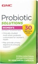 GNC Probiotic Solutions Women's with 30 Million CFUs, cliniquement étudié multi-train pour les femmes, soutient la santé digestive et immunitaire, végétarien, 30 capsules