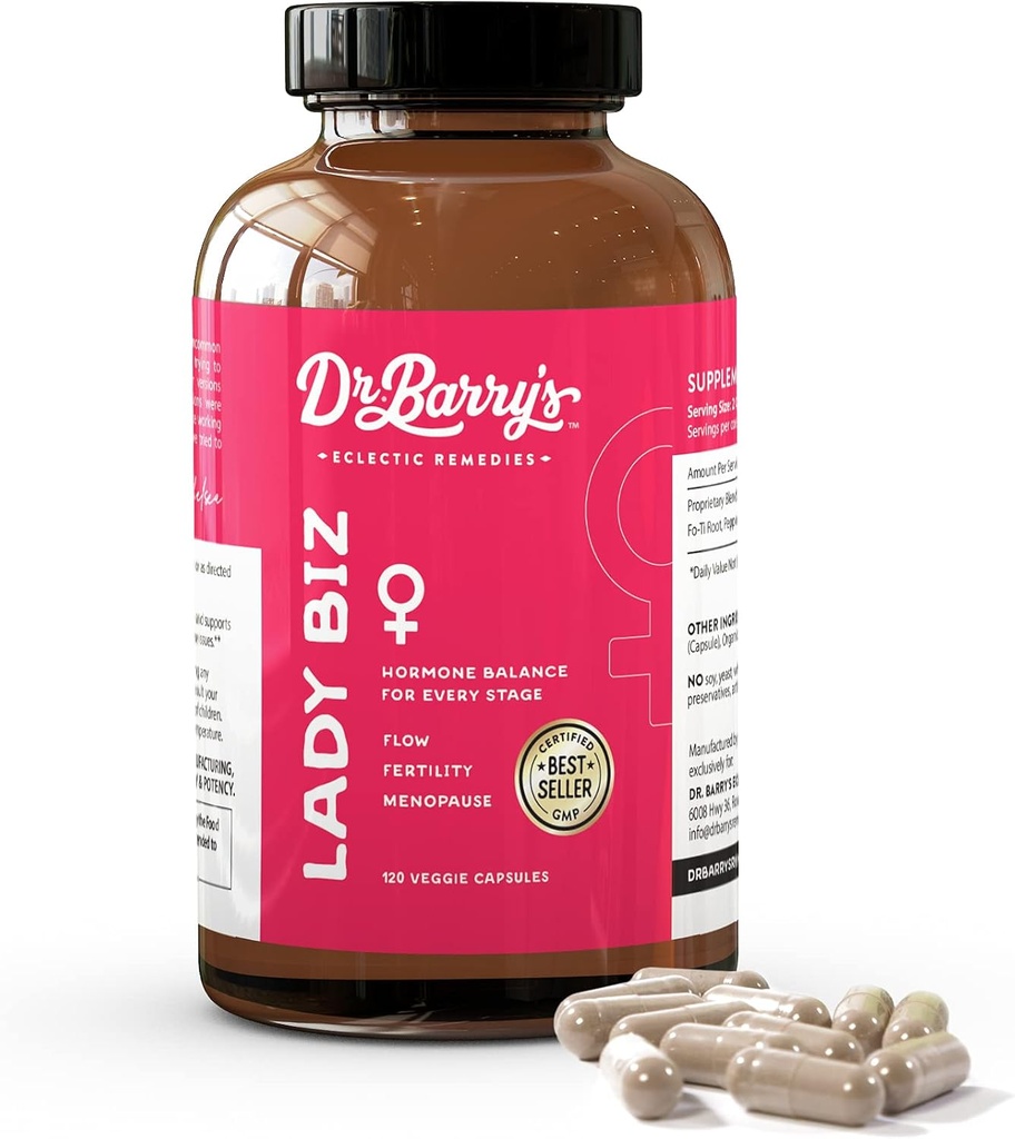 Lady Biz de Barry Balance hormonale pour les femmes 120 capsules, 30 jours d'approvisionnement