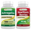 Meilleurs naturels Astaxanthine 12mg et Hawthorn Berry 565 mg