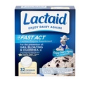Lactaid Fast Act Relief Lactose Intolérance Relief Chewables with Natural Lactase Enzyme to prevent Gas, Bloaging & Diarrhée Du fait de la sensibilité au lactose, on-the-Go, Vanilla Twist Flavor, 32 x 1 ct