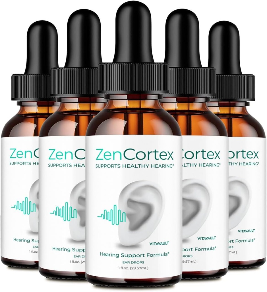 ZenCortex Tinnitus Relief for Ringing Ears Drops, Zen Cortex Tinnitus Supplement ZenCortex Healthy Ear Support Supplement - Maximum Strength Advanced Formula ZenCortex Drops Reviews (5 Pack)