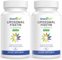 Liposomal Fisetin with Quercetin Supplements 1200 mg per Serving,High Absorption Polyphenols Antioxidants for Women,Men,Non-GMO,Gluten-Free,2 Bottle-120 Softgels