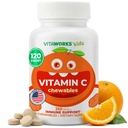 Comprimés à croquer 250mg pour enfants - Végétaux, sans OGM, sans gluten, sans noix - Supplément alimentaire pour le soutien immunitaire - pour les enfants - 120 à croquer