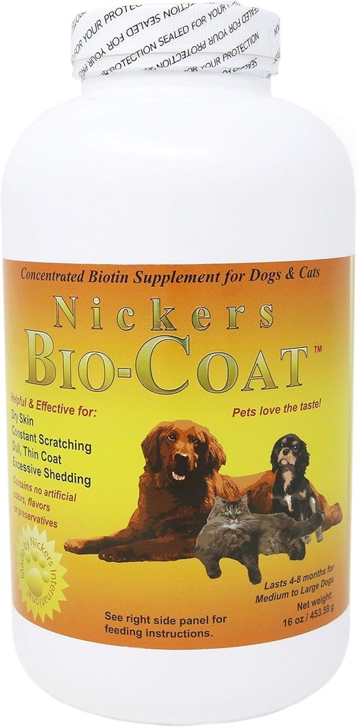 Supplément Bio Coat Concentré Biotine - 16 oz