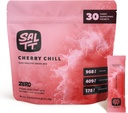SALTT Electrolytes en poudre Mélange de boissons aromatisées - Chair à la cerise - 30 emballages d'hydratation - Magnésium, potassium, sodium, minéraux traces - Zéro sucre et sans gluten - Essentiels de voyage