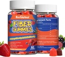 Gummies de fibre, Fibre alimentaire, pour les femmes et les hommes, Gut soutien de la santé, non-OGM, non-gluten, végétalien, mélange de baies et de fraises, 120 Gummies de comte