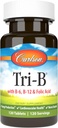 Carlson - Tri-B, Complexe Vitamine B, 25 mg Vitamine B-6, 400 mcg Vitamine B-12, Pills d'énergie acide folique, Promouvoir la santé cardiovasculaire, Vitamines complexes B, Supplément B12, Complexe Vitamine B, 120 comprimés