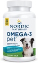 Nordic Naturals Omega-3 animal, non aromatisé - 90 gels mous - 320 mg Omega-3 par gel mou - Huile de poisson pour chiens avec EPA & DHA - Promotion de la santé du coeur, de la peau, du manteau et de l'Immune