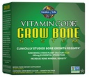 Supplément de calcium pour le jardin de la vie - Code vitaminique Faire pousser les os avec des aliments entiers, Strontium, Magnésium, K2 MK7, Vitamine D3 & C Plus Probiotiques pour la santé des Guts, 30 jours