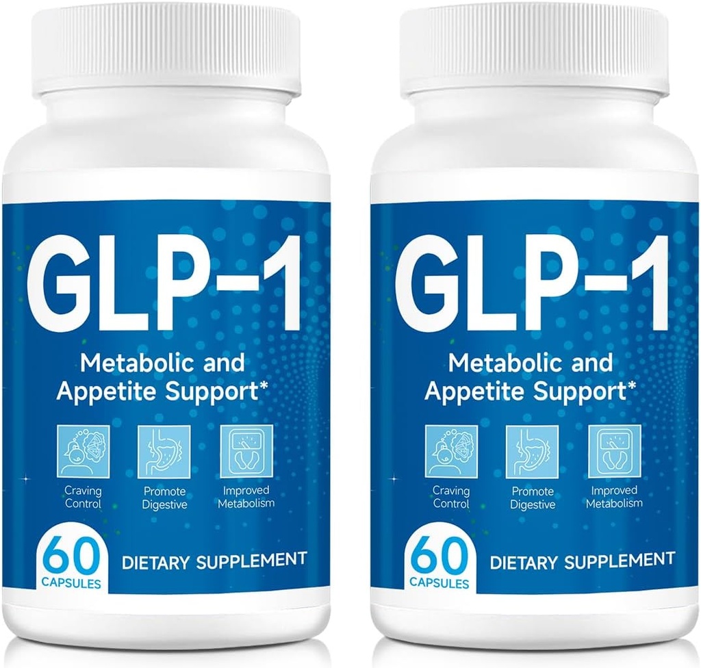 GLP-1 Support,GLP-1 Supplement, Support GLP-1 Naturally, Natural GLP-1 Supplement for Men and Women, Take Before Meal - 60 Capsule ﻿ | 2 Packs