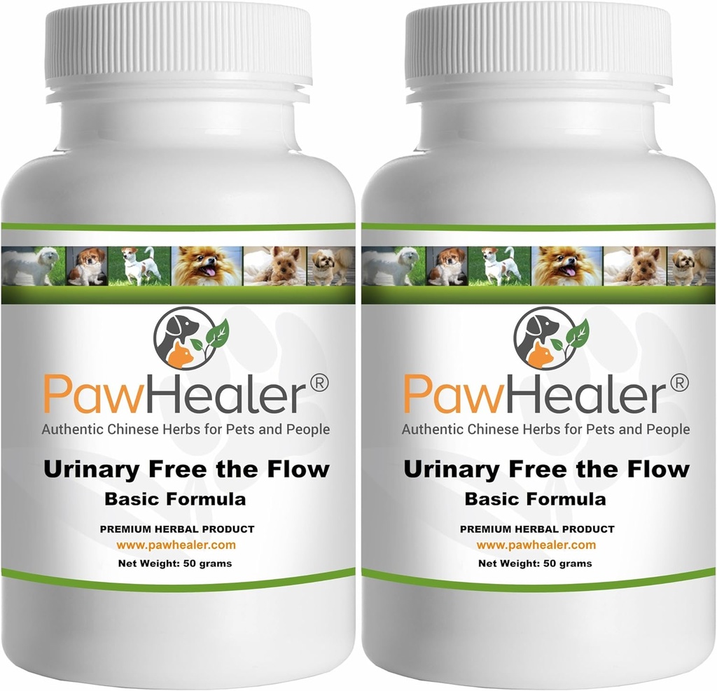 Urinaire libre de l'écoulement-basique - Bladder Stones Chiens - 2 Pack - Prévention naturelle de la pierre remédiée chez les chiens - 50 Grams/ea - Poudre d'herbe - Mélanger dans l'alimentation