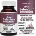 Sélénium total - 200 mcg, Sélénium végétal - Plein spectre, contient 4 formes organiques essentielles de sélénium incluant la sélénométhionine - dérivé de l'ail - 60 capsules