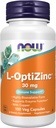 MAINTENANT Aliments suppléments, L-OptiZinc® 30 mg avec du cuivre, forme hautement biodisponible, support immunitaire*, 100 capsules de légumes