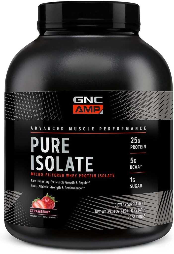 GNC AMP Protéine de lactosérum - Fraise (70 portions)