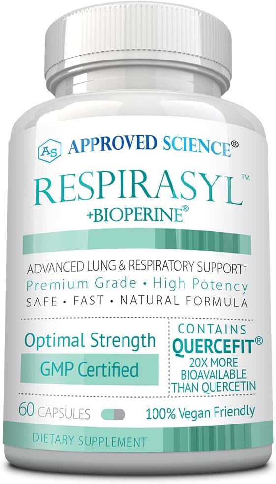 Science® Respirasyl - Support pulmonaire et respiratoire - avec Quercefit, Vitamines A,C,D, BioPerine - 60 Capsules - Fabriqué aux États-Unis