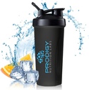 Protein Shaker 20oz Grande bouteille de Shaker parfait pour les suppléments d'entraînement, poudre de protéines, boissons de sport, BCAA'S, substitut de repas, sans BPA, pour les sportifs de fitness - Noir