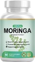 Pure Organic Moringa Powder Capsules - Moringa Supplément pour les femmes et les hommes - Multivitamine de la nature, vert végétalien, sans gluten, sans OGM - Énergie, peau, métabolisme, Gut & Immune Support - 60 Capsules