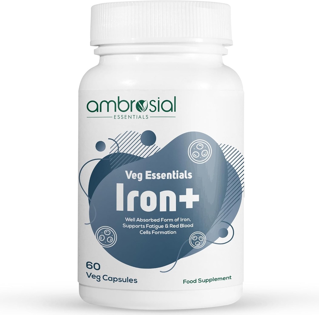 Ambrosial Iron+ 25mg Pack of 1-60 Capsules