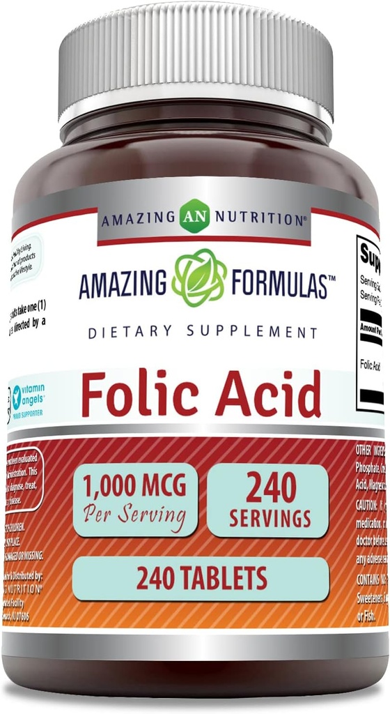 Formules étonnantes Acide folique 1000 Mcg (1 Mg)