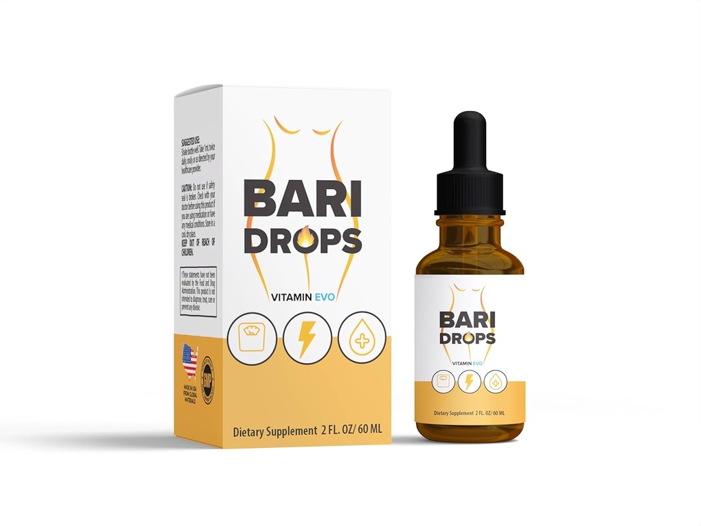 Bari gouttes, GLP-1, Bari gouttes liquides supplément, BariDrops Formule d'extrait de liquides, Bari gouttes liquides examen, Premium Lion toute la formule naturelle, bouteille verte, 1 bouteille 1 mois d'approvisionnement (2 Fl Oz)