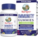 MaryRuth Organics Sugar Free Immunity Gummies (Gommies sans sucre) Powerful Blend (Gommies sans alcool) Vitamine C & Zinc (Vitamine D3 & Echinacea) Supplément de soutien immunitaire (Gommies pour enfants et adultes) Vegan (Végétalien) Non OGM (GMO) 90ct